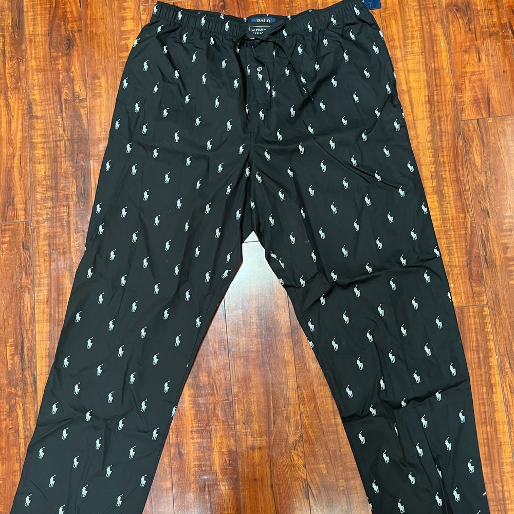 Polo Ralph Lauren Black Long Sleepwear Pants